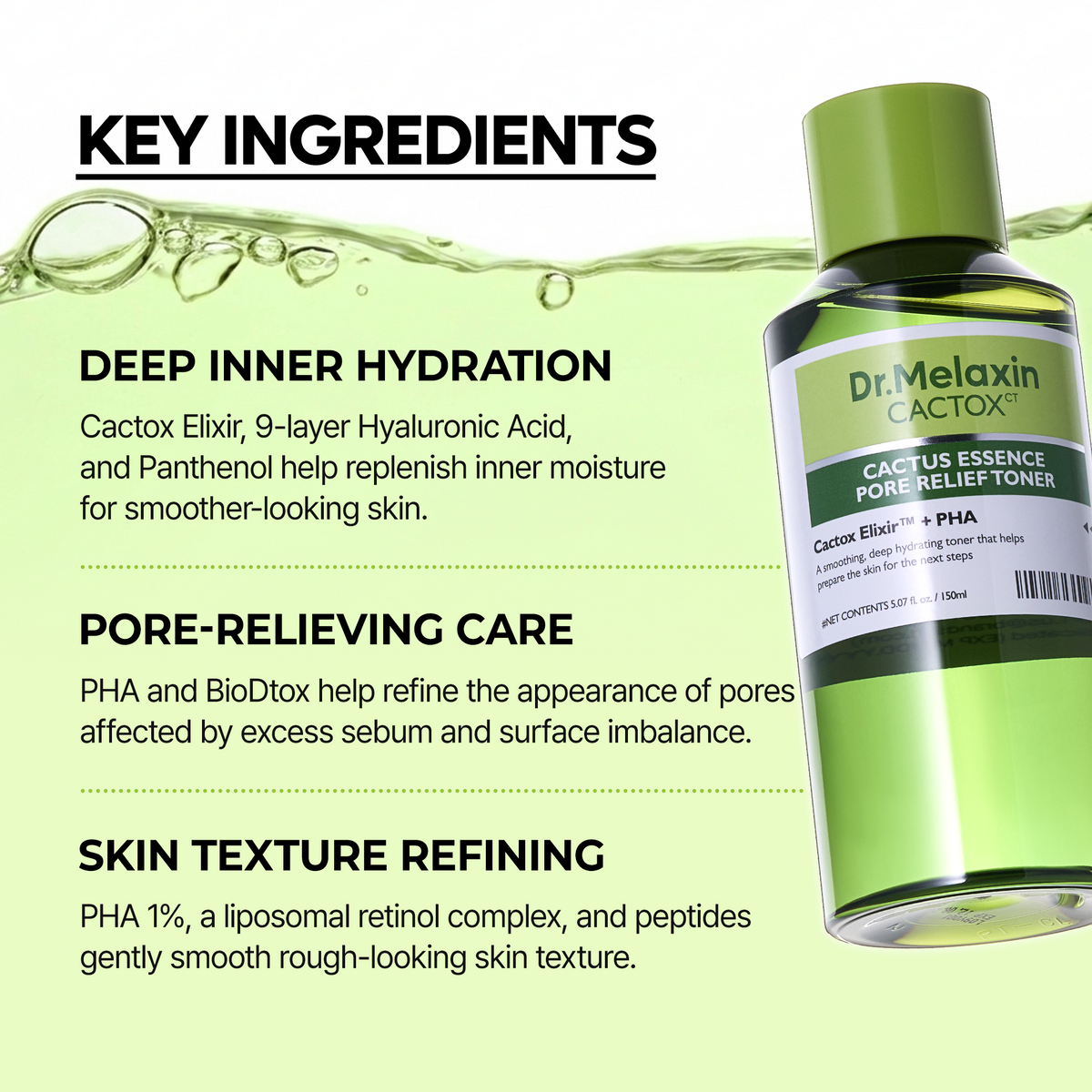 CACTOX Essence Pore Relief Toner